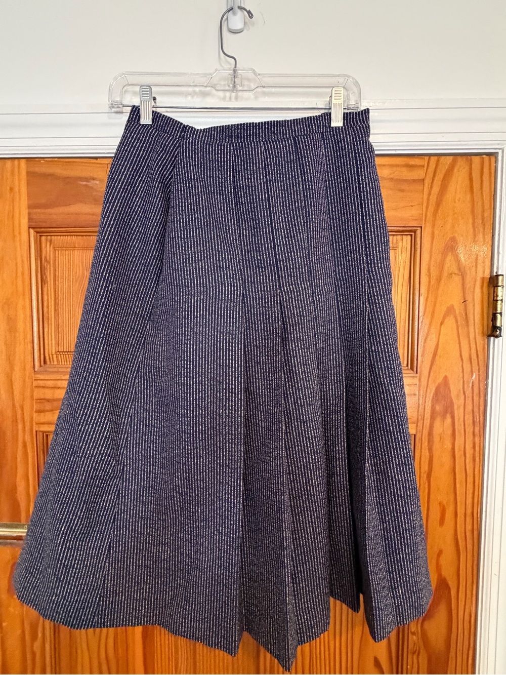 Vintage Women’s Navy Pinstripe A-Line Skirt